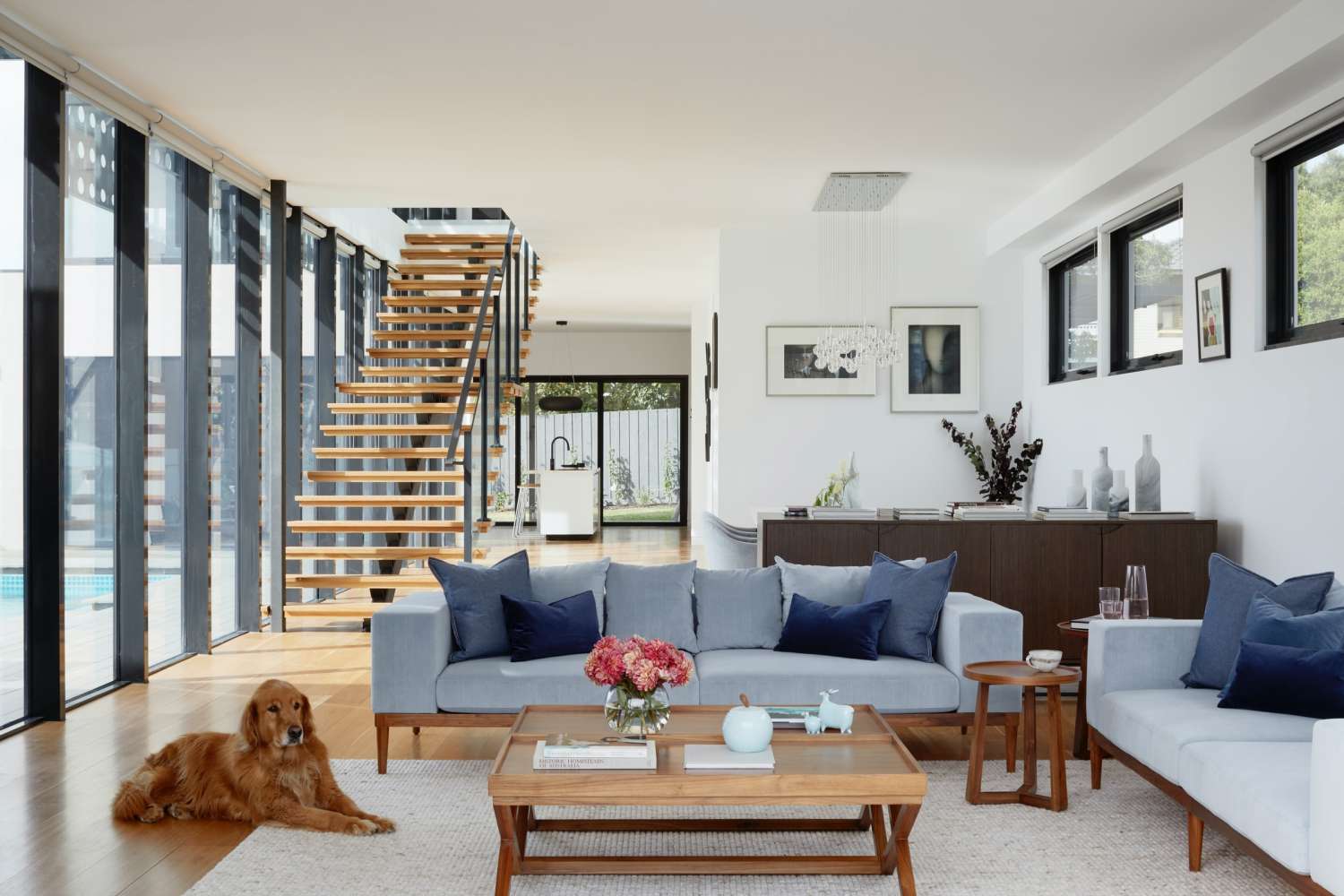 Salón vivienda, Palisades con estilo moderno